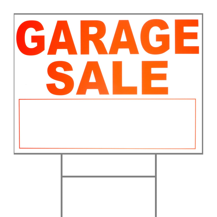 18" x 24" Plastic "Garage Sale" Signs