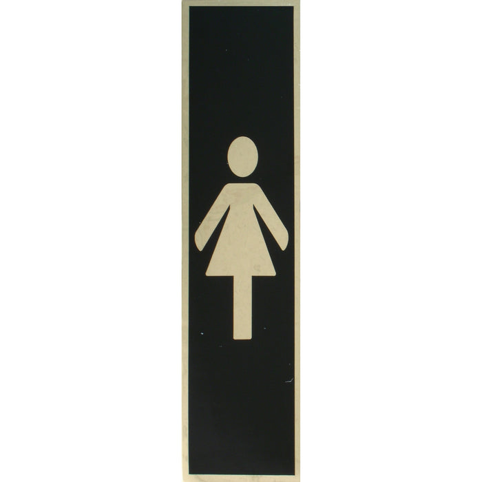 2" x 8" Mylar Plastic "Women" Silhouette Peel & Stick Signs