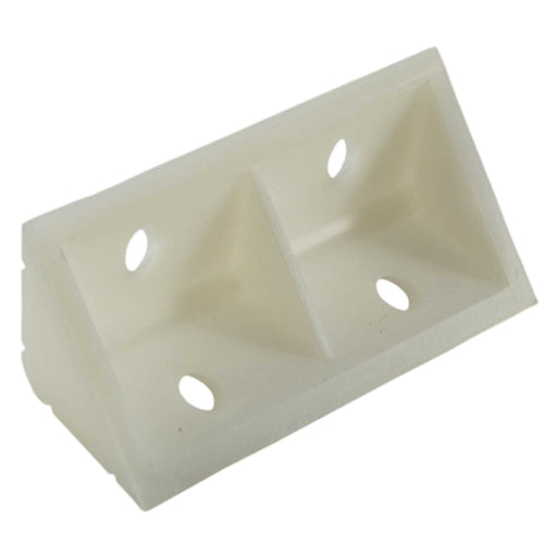 90ÔøΩÔøΩ x 3/4" x 2" White Plastic Mounting Brackets