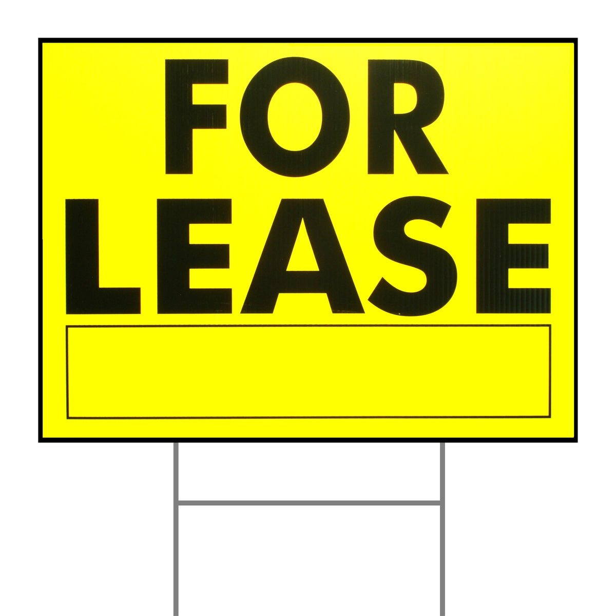 18" x 24" Plastic "For Lease" Signs with H Stakes