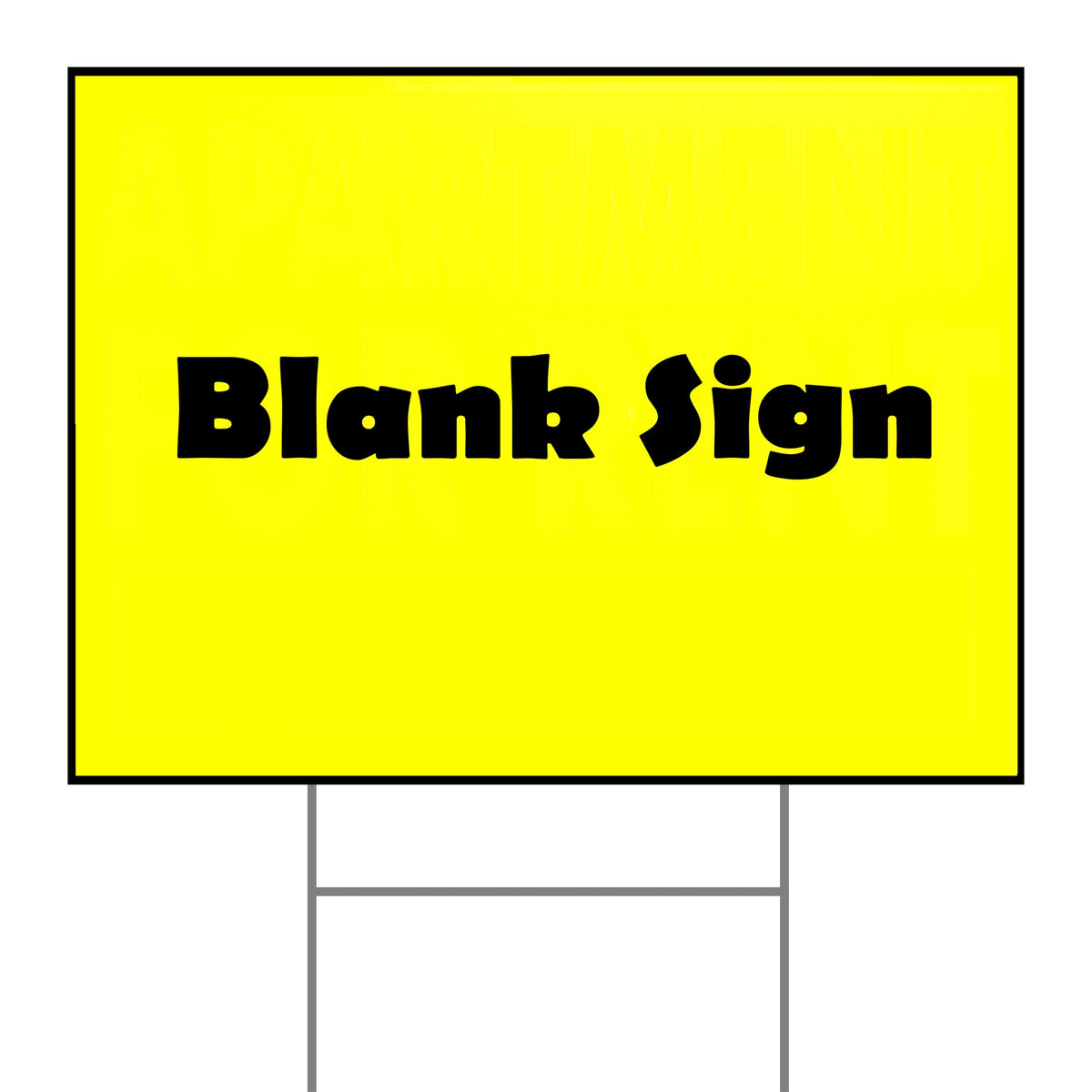 18" x 24" Plastic Blank Signs with H Stakes