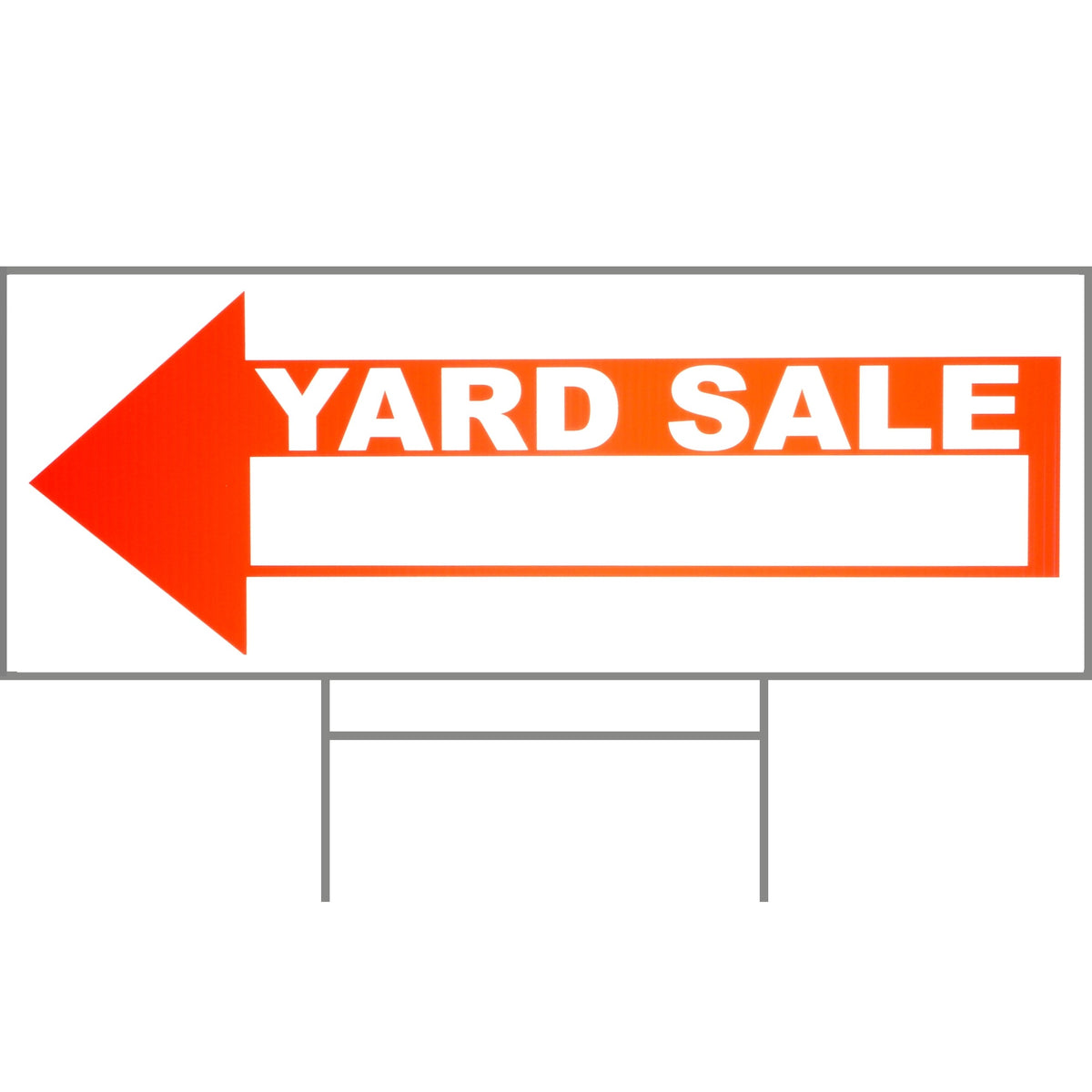 9" x 24" Plastic "Yard Sale" Signs with H Stakes