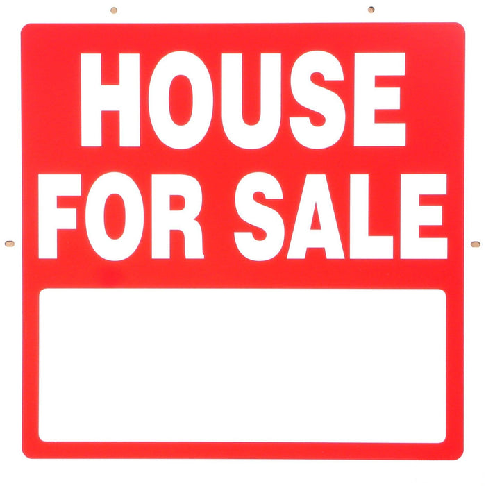 17" x 17" Styrene Plastic "House for Sale" Signs