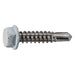 #12-14 x 1" White Painted 410 Stainless Steel Hex Washer Head Self-Drilling Screws