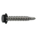 #8-18 x 1" Black Painted 410 Stainless Steel Hex Washer Head Self-Drilling Screws