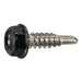 #10-16 x 3/4" Black Painted 410 Stainless Steel Hex Washer Head Self-Drilling Screws