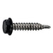 #10-16 x 1" Black Painted 410 Stainless Steel Hex Washer Head Self-Drilling Screws