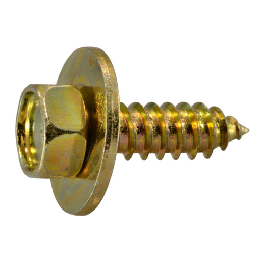 6.3mm x 18mm x 20mm Zinc Plated Steel Hex Washer Auto Screws