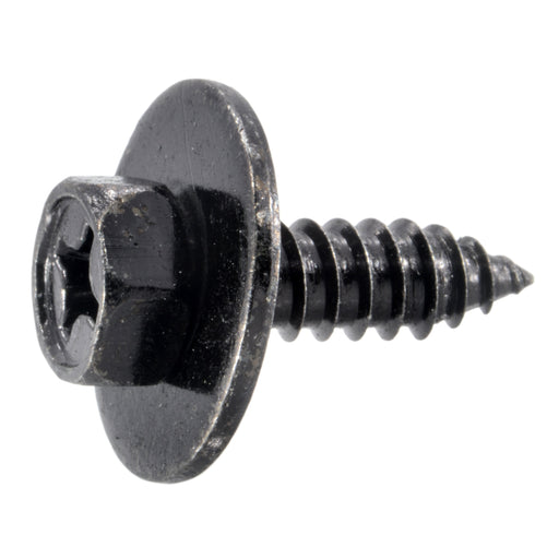 6.3mm x 20mm Black Oxide Steel Hex Washer Auto Screws