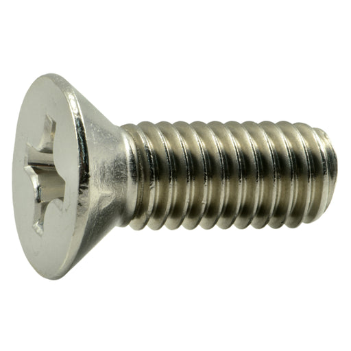 3/8"-16 x 1" 18-8 Stainless Steel Coarse Thread Phillips Flat Head Machine Screws