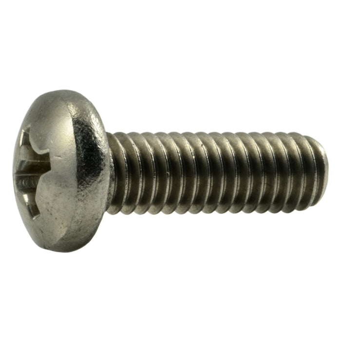 5/16"-18 x 1" 18-8 Stainless Steel Coarse Thread Phillips Pan Head Machine Screws