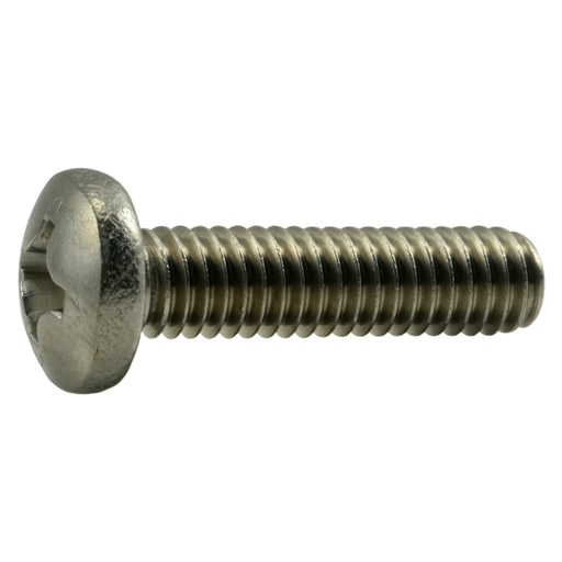 5/16"-18 x 1-1/4" 18-8 Stainless Steel Coarse Thread Phillips Pan Head Machine Screws