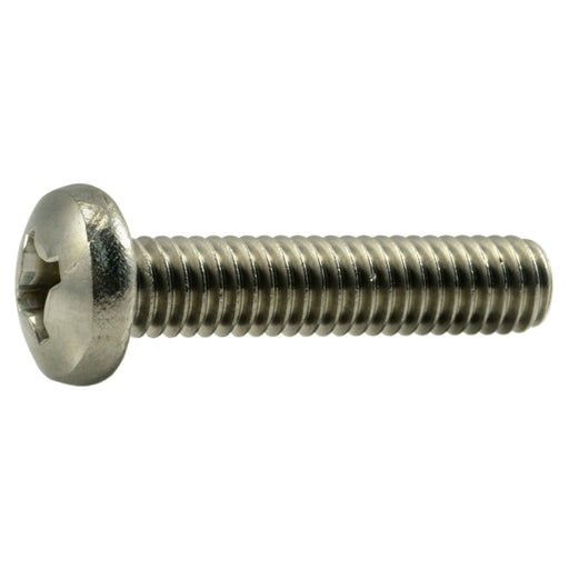5/16"-18 x 1-1/2" 18-8 Stainless Steel Coarse Thread Phillips Pan Head Machine Screws
