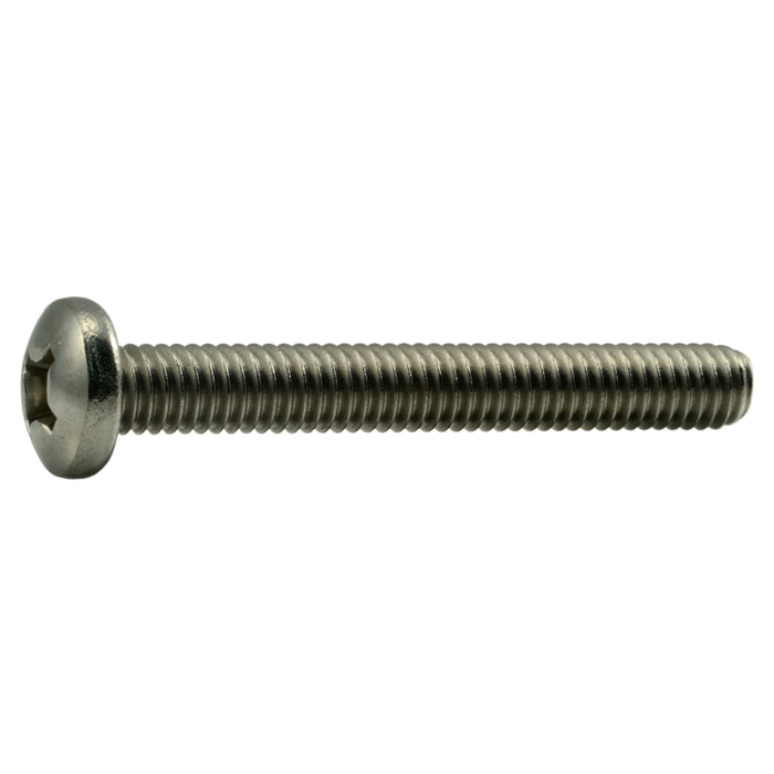 5/16"-18 x 2-1/2" 18-8 Stainless Steel Coarse Thread Phillips Pan Head Machine Screws