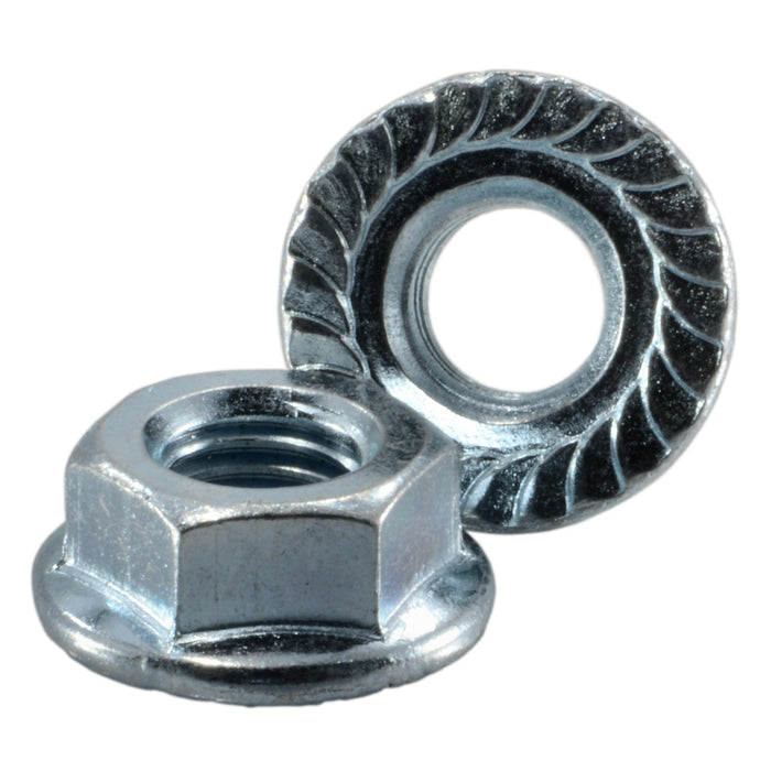 5/16"-24 Zinc Plated Steel Fine Thread Serrated Lock Nuts