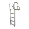 Heavy-Duty 4-Step Flip-Up Dock Ladder – Marine Grade Anodized Aluminum – 300lb Capacity