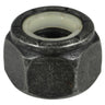 9/16"-12 Black Phosphate Grade 2 Steel Coarse Thread Nylon Insert Lock Nuts