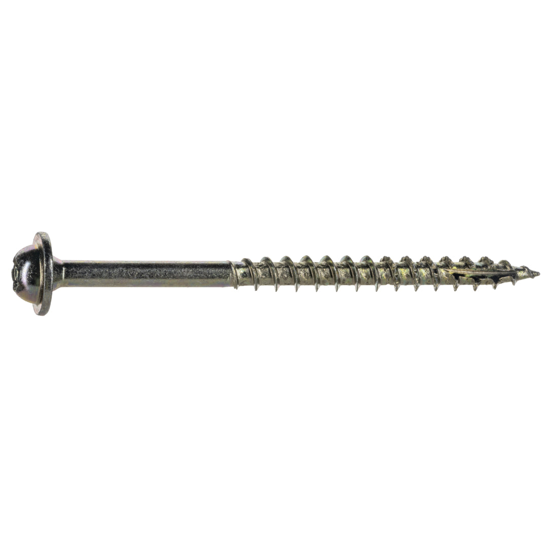 SaberDrive® Yellow Zinc T-20 Star Drive Round Washer Head Cabinet Screws