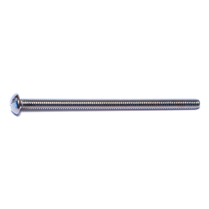 #8-32 x 3" 18-8 Stainless Steel Coarse Thread Slotted Round Head Machine Screws