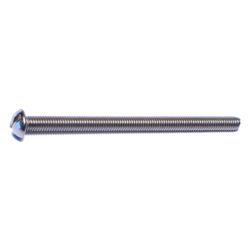 #10-32 x 3" 18-8 Stainless Steel Fine Thread Slotted Round Head Machine Screws