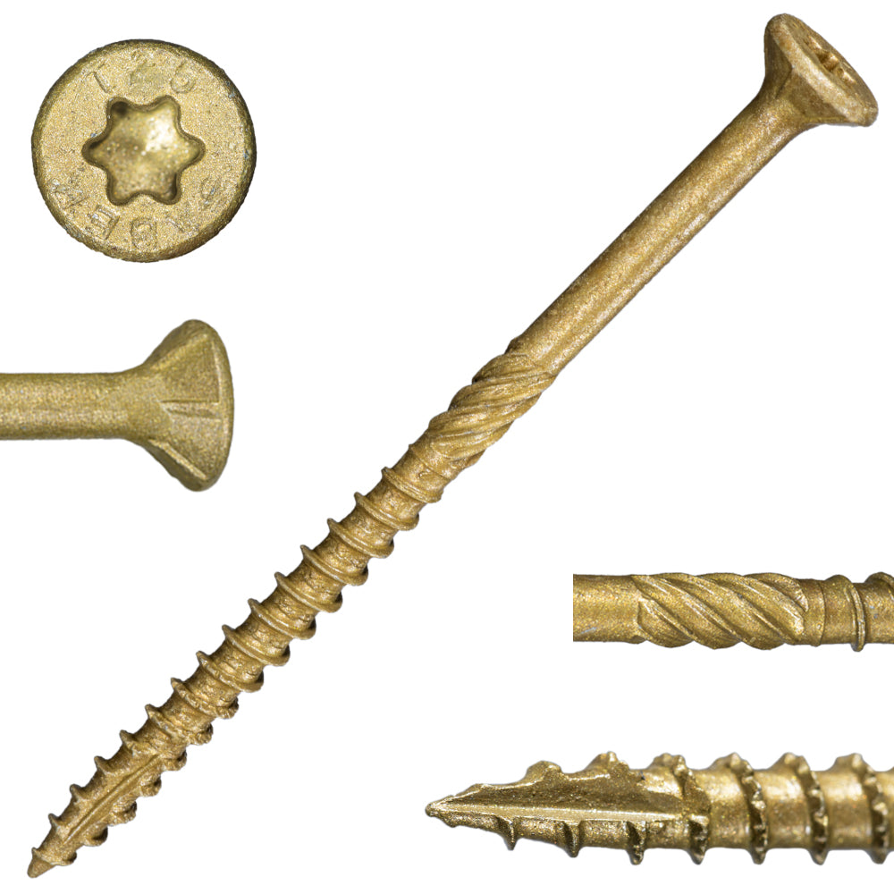 SaberDrive® Star Drive Construction Tan Deck Screws