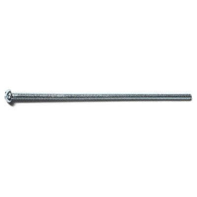 #6-32 x 4" Zinc Plated Steel Coarse Thread Combo Round Head Machine Screws