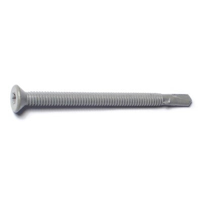 1/4" x 3-1/2" Gray XL1500 Coated Steel Star Drive Flat Head Saberdrive Self-Drilling Screws with Wings