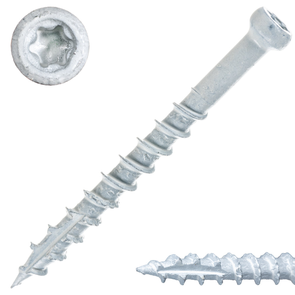 8 x 1-5/8" Star Drive White Trim Saberdrive Screws 1 lb. Tub (221 pcs.)