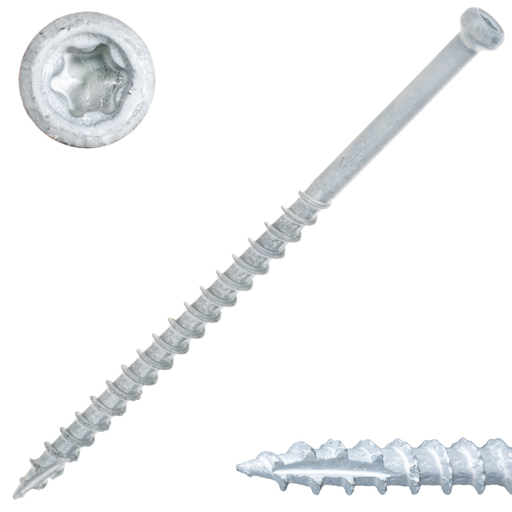 #8 x 3" SaberDrive® Star Drive White XL1500 Coated Trim Screws 1 lb. Tub (116 pcs.)