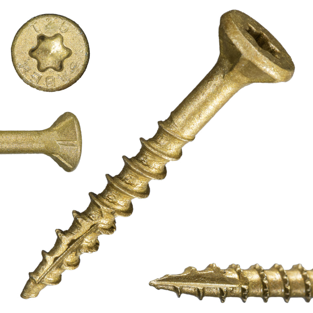 SaberDrive® Star Drive Construction Tan Deck Screws