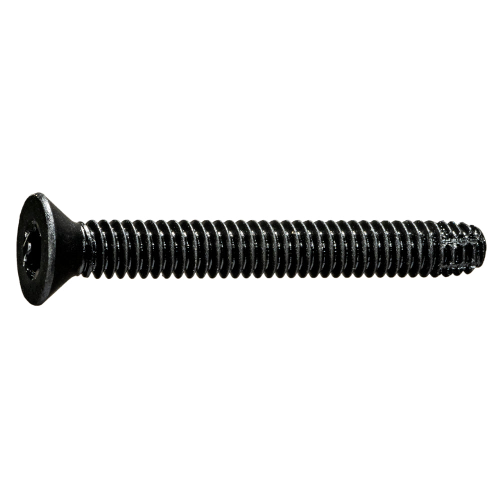 1/4"-20 x 2" Black Steel Coarse Thread Star Drive Flat Head Thread Cutting Screws