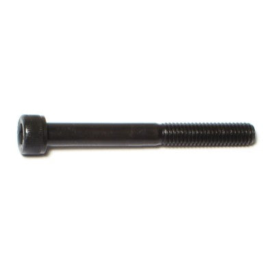6mm-1.0 x 55mm Black Oxide Class 12.9 Steel Coarse Thread Knurled Head Hex Socket Cap Screws