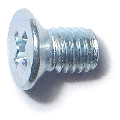5mm-0.8 x 8mm Zinc Plated Class 4.8 Steel Coarse Thread Phillips Flat Head Machine Screws