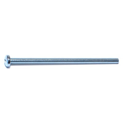 4mm-0.7 x 80mm Zinc Plated Class 4.8 Steel Coarse Thread Phillips Pan Head Machine Screws