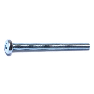 5mm-0.8 x 60mm Zinc Plated Class 4.8 Steel Coarse Thread Phillips Pan Head Machine Screws