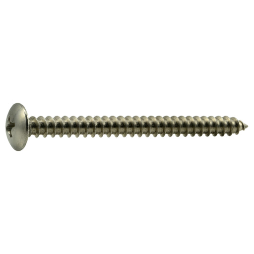 #14 x 3" 18-8 Stainless Steel Phillips Truss Head Sheet Metal Screws