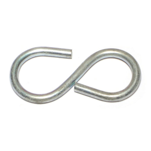 11/64" x 3/4" x 2-1/8" Zinc Plated Steel Open S Hooks