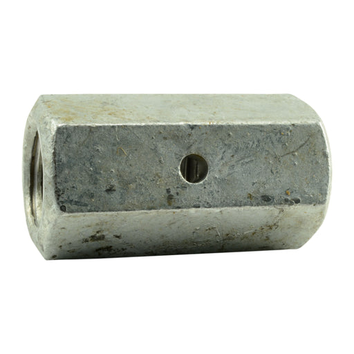 5/8"-11 x 2-1/8" Hot Dip Galvanized Steel Coarse Thread Inspection Hole Coupling Nuts