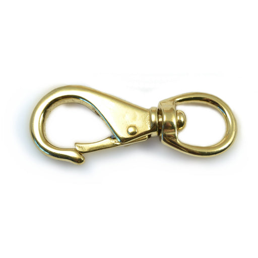 2-3/4" Brass Swivel Eye Spring Snap Hooks