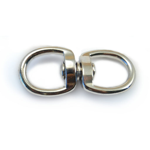 3/4" Nickel Plated Steel Double Eye Swivel Con