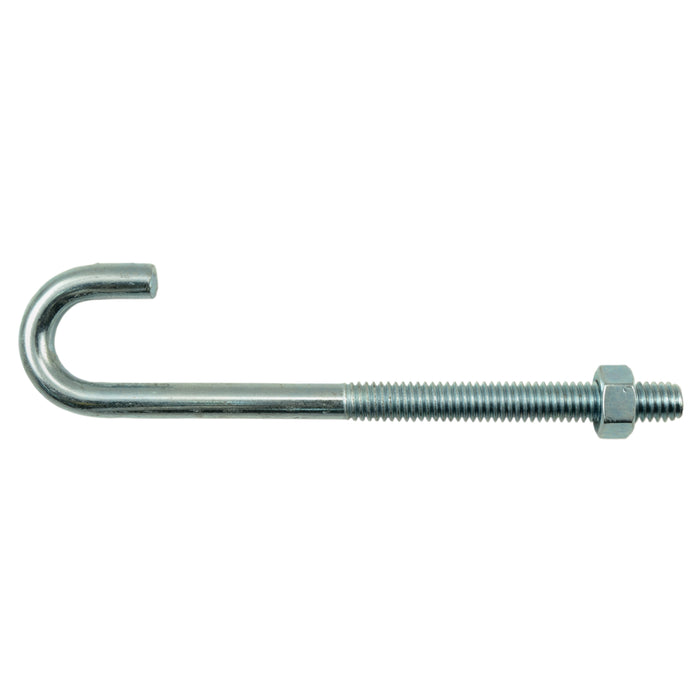 5/16"-18 x 5" Zinc Plated Steel Coase Thread J-Bolt w/ Nut