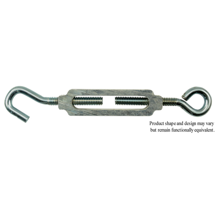 7/32" x 4-3/4" Zinc Plated Steel Eye-Hook Turnbuckle