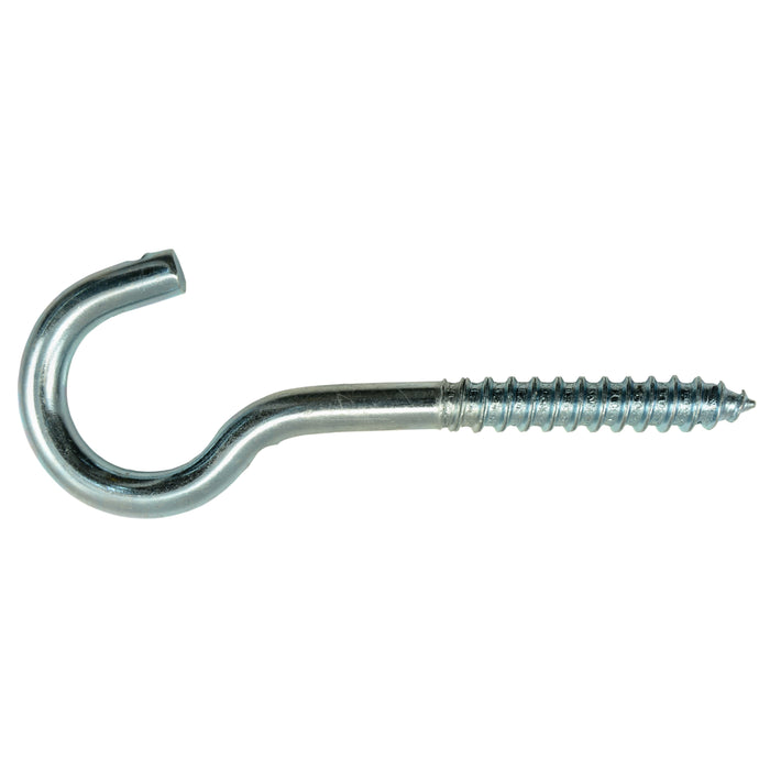 5/16" x 1" x 4-1/2" Zinc Plated Steel Screw Hooks