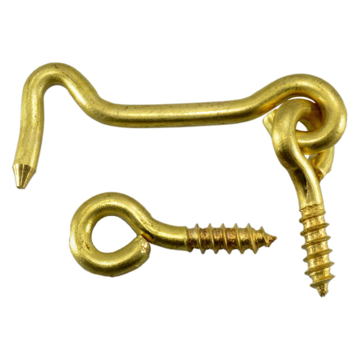 5/32" x 2" Solid Brass Gate Hooks