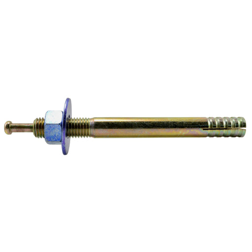 3/4" x 7-1/2" Zinc Plated Steel Blue Hammer Drive Anchors with Nuts and Washers