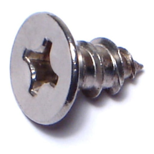 #14 x 1/2" 18-8 Stainless Steel Phillips Flat Head Sheet Metal Screws