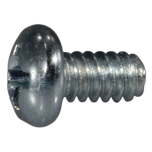 #6-32 x 1/4" Zinc Plated Steel Coarse Thread Phillips Pan Head Machine Screws