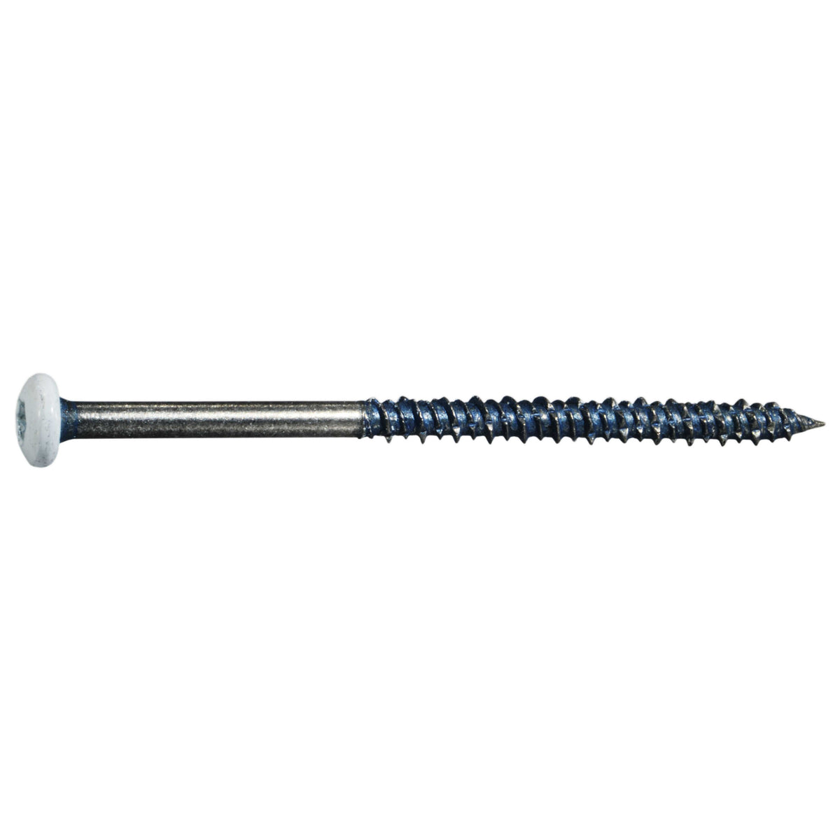 3/16" x 3-1/4" White Ruspert Coated Steel Star Drive Pan Head TorqueMaster Masonry Screws