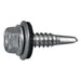 #14 x 1" Silver Ruspert Coated Steel Hex Washer Head Self-Drilling Screws with Sealing Washers