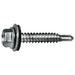 #14 x 1-1/2" Silver Ruspert Coated Steel Hex Washer Head Self-Drilling Screws with Sealing Washers